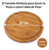 Tabla Pizzera Picar Cortar Servir Madera Bambú 33cm Filula 3