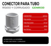 Conector Para Tubo Rígido Y Corrugado Pvc 22mm Genrod X10 4