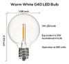 Bombillas Led Sunthin 25 Pack G40, Bombillas Led De 1w Con B 1