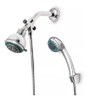 Set Aquaflex Ducha De 5 Funciones Anticalcárea + Duchador De 4 Funciones + Flexible Acero 1,5 Mts + Soporte + Derivador 0