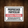 Kit 3 Placas Propriedade Particular Entrada Proibida (36x46) 1