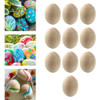 10x Ovos De Páscoa De Madeira Pintáveis Diy Conjunto De 3