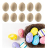 10x Ovos De Páscoa De Madeira Pintáveis Diy Conjunto De 4