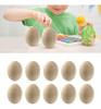 10x Ovos De Páscoa De Madeira Pintáveis Diy Conjunto De 5