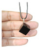Geométria Sagrada. Dije De Obsidiana Negra Hexaedro. Solidos 0