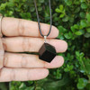 Geométria Sagrada. Dije De Obsidiana Negra Hexaedro. Solidos 2