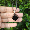 Geométria Sagrada. Dije De Obsidiana Negra Hexaedro. Solidos 4