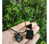 Geométria Sagrada. Dije De Obsidiana Negra Hexaedro. Solidos 5