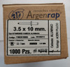 Remache Pop Aluminio 3.5x10  Argenrap  -  500 Unidades 3