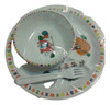 Plato Bb, Juego Compotera Y Cubiertos Melanina Redondo 0