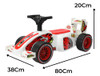 Carrinho Infantil  Menino Menina Rolimã Volante Kart Branco 3
