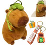 Boneca De Pelúcia Capivara Com Mochila E Chaveiro De Tartaru 0