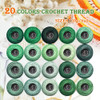 Hilo De Crochet Pistacho Verde Gradiente, 20 Colores 1