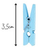 Mini Pregadores Azul - Tamanho 3,5 Cm - 50 Unid 2