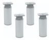 Pata Redonda 20 Cm Aluminio Mate Para Mueble Regulable X10 0