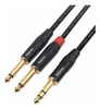 Cable De Conexion Estereo Trs De 14 Pulgadas A Doble Ts Mono 0
