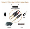 Cable De Conexion Estereo Trs De 14 Pulgadas A Doble Ts Mono 2