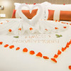 Petalos De Rosas De Tela 1200u Color Sunset Red 4