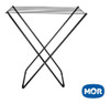 Varal De Chão P/ Roupas Aço Slim Preto Dobrável Mor 1
