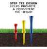 Pride Professional Tee System Two Piece Step Tee, 50 Count, 4