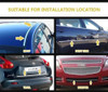 Coche Puertas Parachoques Delantero/trasero Plata Decoración 2