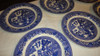 Platos Willow Llanos Ingleses Antiguos Woods Ware Vealos 0
