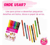 Kit De 8 Canetas Comestivel Ponta Fina De Decoração Premium 3
