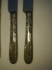 Antiguos Cuchillos Bronce Labrados De Postre Leer 2