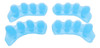 2 X 2-4 Pacotes 2 Pares Elásticos De Silicone Gel 2 Peças 4