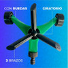 Aspersor Riego Regador Jardin Con Ruedas Rociador Giratorio 2