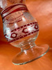 Antiguo Florero | Cristal Checoslovaco Rojo | Tallado 3