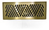 Rejilla Rectangular Labrado Lineal Retro Bronce Desagüe Piso 0
