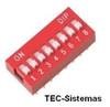 2 (dos) Dip Switches De 4 Posiciones En Color Rojo 1