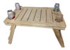 Mesa Plegable Camping Porta Vasos Madera 2