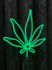 Cartel Neon Led Hoja Verde Luminoso Acrilico Transparente 0
