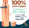 Botella De Cobre 100% Puro,sin Níquel,estaño U Otros Metales 5