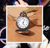 Relógio De Bolso Design Grande Muralha Vintage Bronze Quartz 3