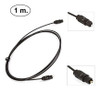 Cable Optico Audio Digital  Fino Fibra Optica 1 Metro Negro 2