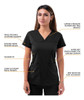 Adar Pro Scrubs Para Mujer - Top De Scrub Cuello En V - P421 4