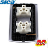 Tapa Doble Luz Armada Life 2 Modulo Toma Sica Electro Medina 2
