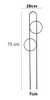 Kit 03 Suporte Haste 75cm Tutor Segurar Prender Planta Flor 4