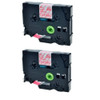 2pk Tz132 Tze132 Etiqueta Cinta Rojo Sobre Claro 1/2 '' Para 0