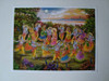 Pôster Gravura Imagem Papel Hindu Indiana Krishna Dançando M 1