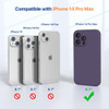 Funda Compatible iPhone 14 Pro Max + Protecciones. Violeta. 5