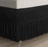 Saia Para Cama Box Casal King Preto Elástico Duplo 1 Saia Para Cama Box Casal King Preto Elástico Duplo 1