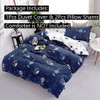 Jqwupup Galaxy Space Bedding Twin Boy, Microfibra Planet Boy 1