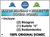 Juego Bisagra Horno Cocina    Domec  + Burlete En U 6