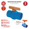 Registro De Esfera Roscável Pvc Azul Bitola 1'' Durín 1