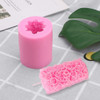 Forma Cilíndrica Rosa Flor Silicone Molde 3