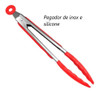 Kit 2 Pegador Multiuso De Silicone Pinça P/ Alimento 29,5cm 1